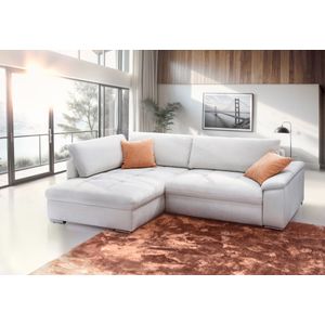 exxpo - sofa fashion Ecksofa "Casa Grande inkl. Bettfunktion, Bettkasten und Rückenkissen, bequem", L-Form, guter Sitzkomfort, grioße Liegefläche