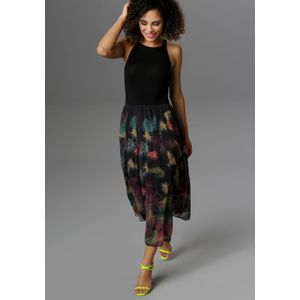 Aniston SELECTED Sommerkleid, mit buntem Blätterdruck