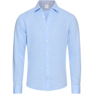 Joop Jeans Langarmhemd "Hanson", Leinen-Baumwollmix, feine Struktur