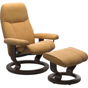 Stressless Relaxsessel "Consul", (Set, Relaxsessel mit Hocker), mit Hocker, mit Classic Base, Größe L, Gestell Wenge