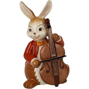 Goebel Osterhase "Figur Hase - Fröhlicher Bassist", Osterfigur, Dekofigur, Ostern, Osterdekoration