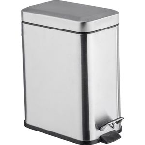 WENKO Mülleimer "Square Matt", Edelstahl, 5 l