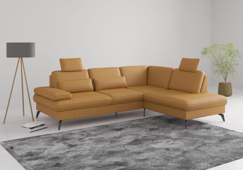 sit&more Ecksofa "Morris L-Form, inkl. Sitztiefenverstellung", wahlweise mit Armteilverstellung, Bettfunktion & Bettkasten