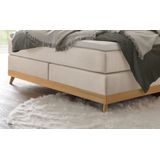 HASENA Boxspringbett Villa, Boxspringbett, edle Polsterteile, Sockel und Kopfteil aus heller Eiche