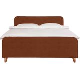 TOM TAILOR HOME Boxspringbett "NORDIC BOX", mit Knopfheftung im Kopfteil und Fußteil, Füße in Buche natur