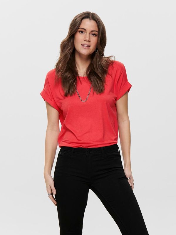 ONLY T-Shirt "ONLMOSTER S/S O-NECK TOP NOOS JRS", mit Aufschlag am Arm