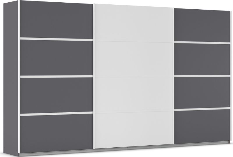 rauch Kleiderschrank "Schwebetürenschrank OTTO´s Choice Garderobe Schrank TOP ANGEBOT Avola", (in 3 verschiedenen Ausstattungen BASIC/CLASSIC/PREMIUM), mit eleganten Zierleisten in Chrom, Schwarz oder Weiß MADE IN GERMANY