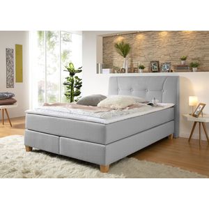 Home affaire Boxspringbett "Calloway", inkl. Topper, XXL-Ausführung, in 4 Farben, 5 Breiten, 3 Matratzenarten