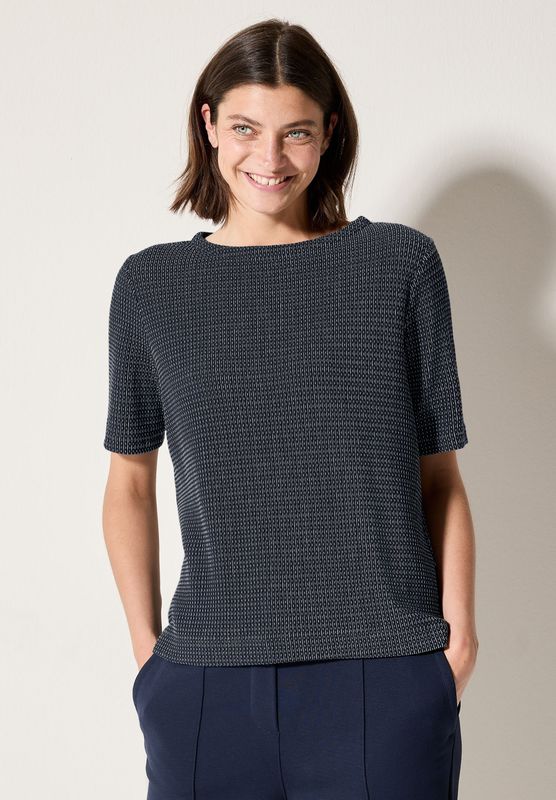 Cecil T-Shirt, aus softem Materialmix
