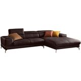 W.SCHILLIG Ecksofa "piedroo, Designsofa mit tollem Sitzkomfort, elegant und bequem, L-Form", Kopfteilverstellung, wahlweise mit Sitztiefenverstellung, Breite 303cm