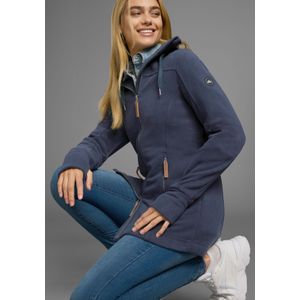 Polarino Fleecejacke, mit Kapuze, aus Fleece, atmungsaktiv, schnell trocknend