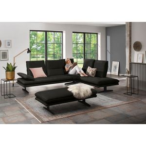 W.SCHILLIG Ecksofa "broadway, Designsofa, toller Sitzkomfort, zeitlos, elegant, L-Form", Sitztiefenverstellung, Kopfteil- & Seitenteilverstellung, Breite 284cm