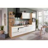 KOCHSTATION Küchenzeile "KS-Brindisi Breite 280 cm", wahlweise mit E-Geräten und Induktion, mit MDF-Fronten und Regal