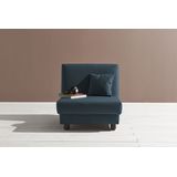 ell + ell Schlafsofa "Enny", Liegefläche Breite 80 cm, Liegehöhe 40 cm, Füße schwarz, Rückenlehne