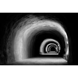 Papermoon Fototapete "Tunnel Schwarz & Weiß"