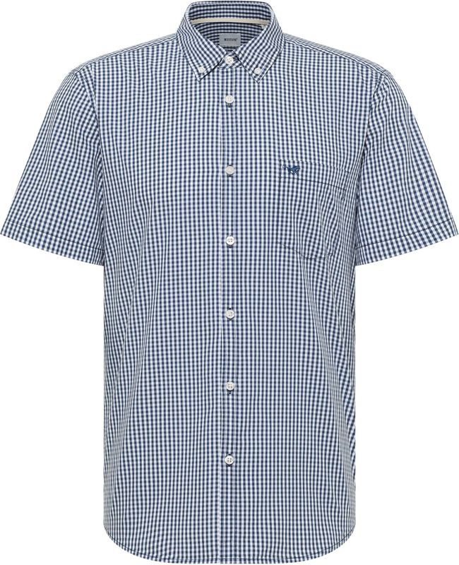 Mustang Herren Kurzarmhemd Style Gilroy blau