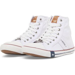 Mustang Herren Ungefütterte Low Boots Style Schnür-Booty weiß