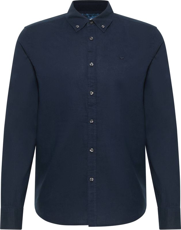Mustang Herren Langarmhemd Style Rawlins dunkelblau