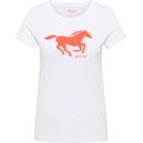 Mustang Damen T-Shirt Style Loa weiß