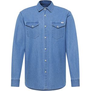 Mustang Herren Langarmhemd Style Duver hellblau