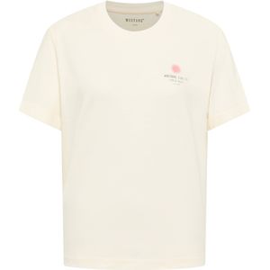 Mustang Damen T-Shirt Style Floris offwhite