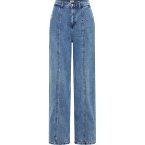 Mustang Damen Jeans Style Luise Wide Front Seam mittelblau