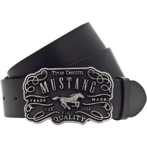 Mustang Herren Gürtel Ledergürtel schwarz