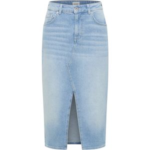 Mustang Damen Jeans-Maxirock Style Eureka Denim Skirt hellblau