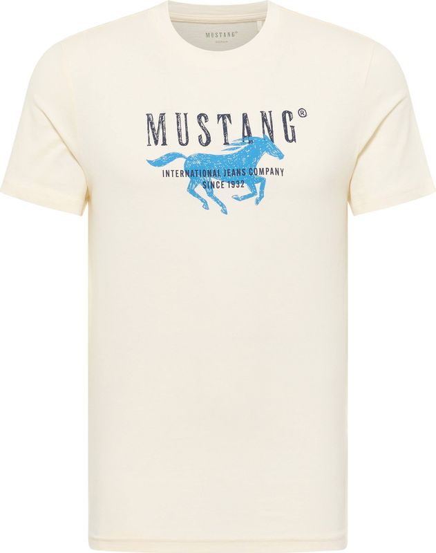 Mustang Herren T-Shirt Style Austin offwhite