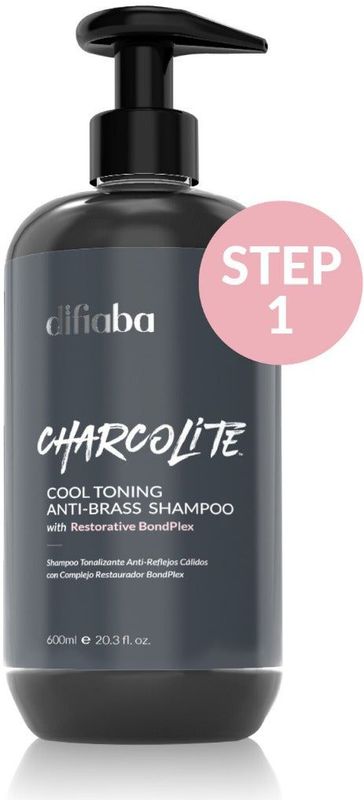 Difiaba - Charcolite Cool Toning Shampoo - Blond Haar - 250ml