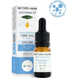 CBD OIL 20% CBD WITH PIPERINE ANTI-STRESS SERIES, 10ml