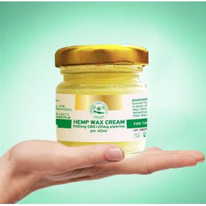 Cretan Gaia Hemp Wax Cream – 300mg CBD, 20mg Piperine, 40ml