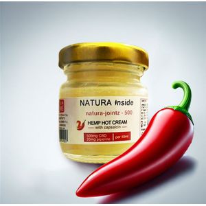 Natura Inside Hemp Hot Cream – 500mg CBD, 20mg Piperine & Capsaicin, 40ml