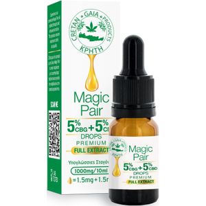 Cretan Gaia Full Extract Magic Pair Cannabis Oil – 5% CBD & 5% CBG, 10ml