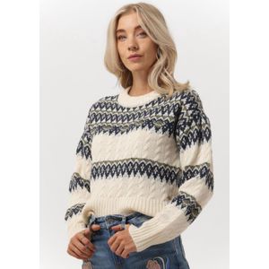Gebroken Wit Scotch & Soda Trui Fair Isle Knitted Cable Pullover