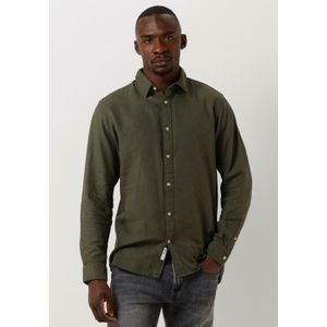 Groene Selected Homme Casual Overhemd Slimrobin Shirt Ls W Camp