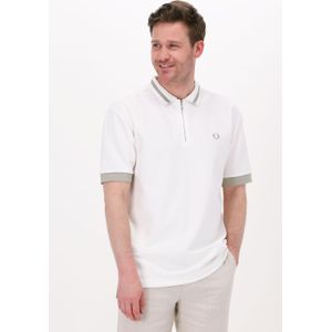 Gebroken Wit Fred Perry Polo Zip Neck Polo Shirt