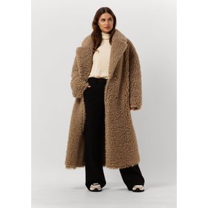 Taupe Beaumont Teddy Jas Reversible Curly Lammy Coat