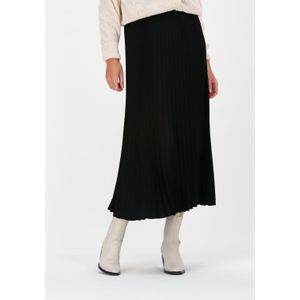 Zwarte Selected Femme Plissé Rok Alexis Mw Midi Skirt