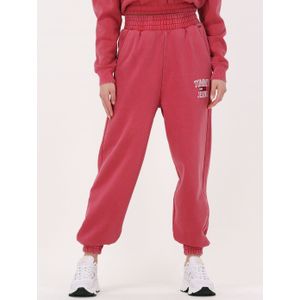 Roze Tommy Jeans Joggingbroek Tjw College Logo Baggy Sweatpant