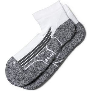 Coolmax enkelsokken - 35/38 - wit/grijs - 2 paar