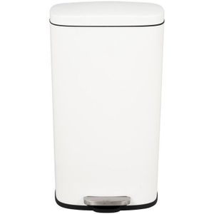 Pedaalemmer - Mat Wit - 30 Liter - Rechthoekig