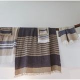 Libeco - The Belgian Towel Tack Stripe - Gastendoek - Linnen - Set van 6