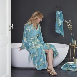 Badjas Beddinghouse X Van Gogh Museum Blossom Bathrobe Blue-XS