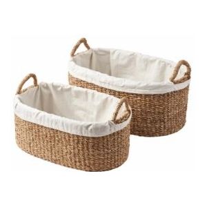 Wasmand Humdakin Laundry Wicker Set Organic Cotton Lining (Set van 2)