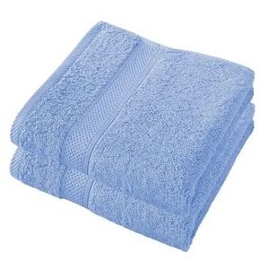 De Witte Lietaer Badhanddoek Stephanie 100 Cm Katoen Blauw 2 St