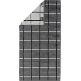 Douchelaken Cawö Noblesse Square Karo Anthracite (80 x 150 cm)