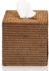 Decor Walther - Basket - Tissuebox - Donker - Vierkant - Rattan