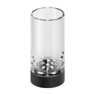 Decor Walther - Club SMG - Tandenborstelhouder - Kristal Mat Zwart Transparant