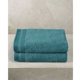Douchelaken De Witte Lietaer Contessa Lake Green (70 x 140 cm)(set van 2)